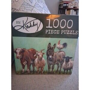 NEW By Kathy Farm Animals In Line 1000 Piece Puzzle Brand New